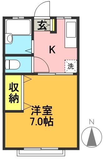 けやき荘 10号室 間取り
