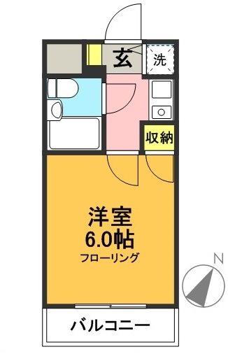 パークノヴァ松原 203号室 間取り