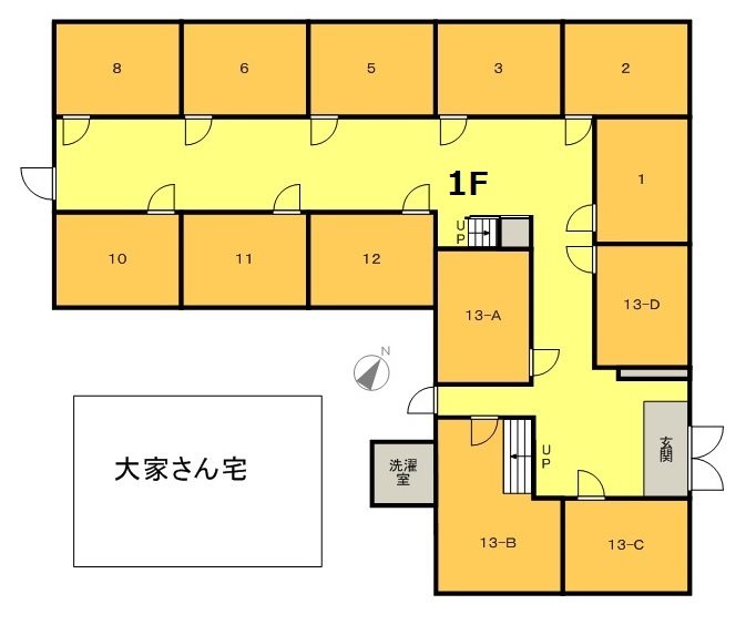 緑樹荘 ベランダ