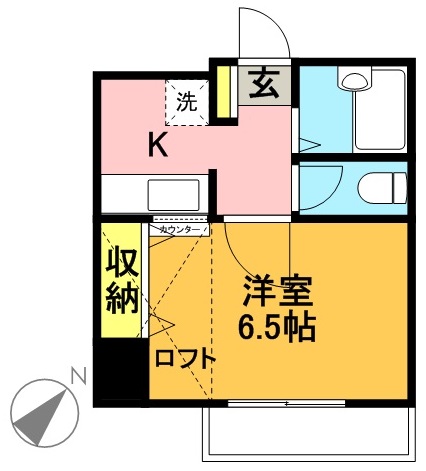 アジュール松原Ⅱ 103号室 間取り