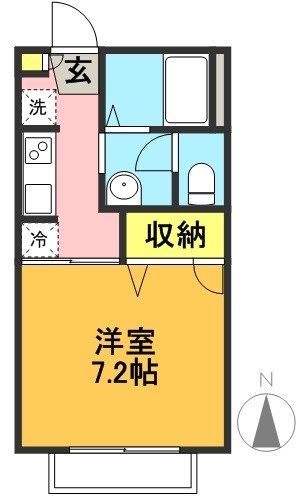 コスモ 106号室 間取り