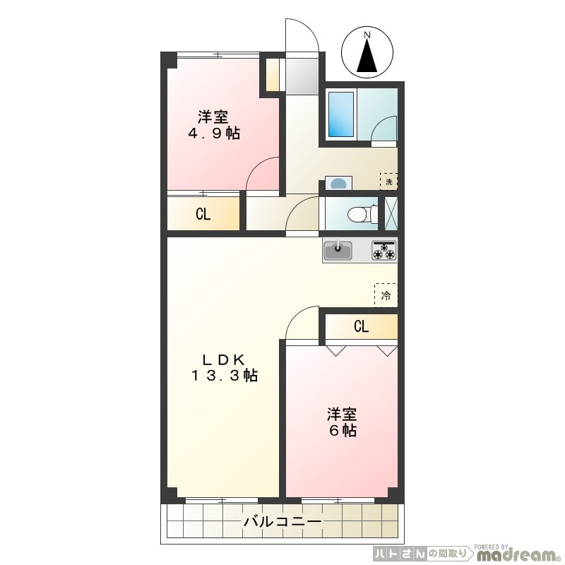 ソーワ豪徳寺マンション 305号室 間取り