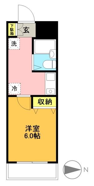 アゼリア明大前 104号室 間取り