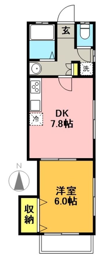 パレス赤堤  101号室 間取り
