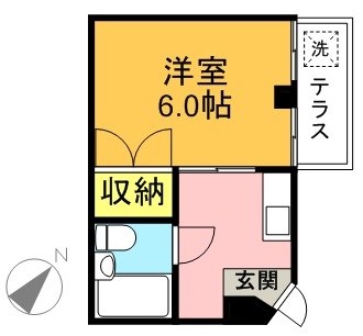 唐木マンション 102号室 間取り