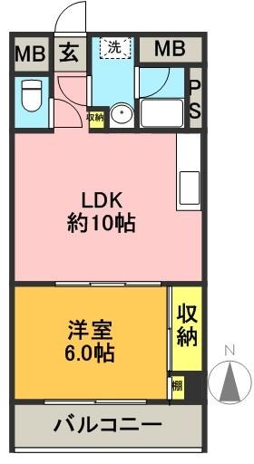 ロイヤルヒロ 202号室 間取り