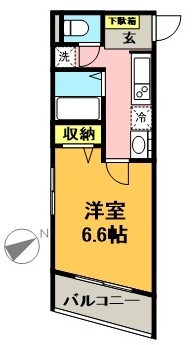 アベニール東松原 105号室 間取り