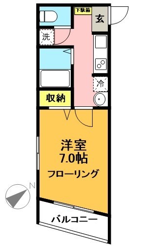 アベニール東松原 105号室 間取り