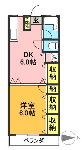 広文マンション 203号室 間取り