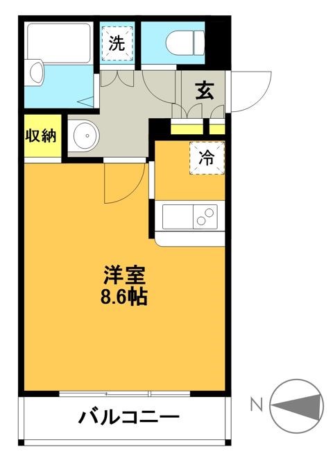 ロクサーヌ北沢 208号室 間取り
