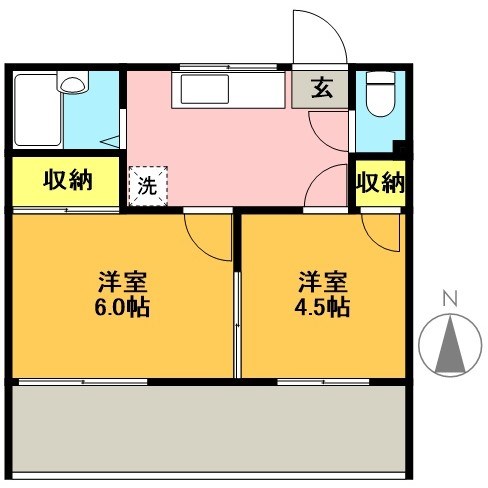 銀杏ロッヂ 101号室 間取り