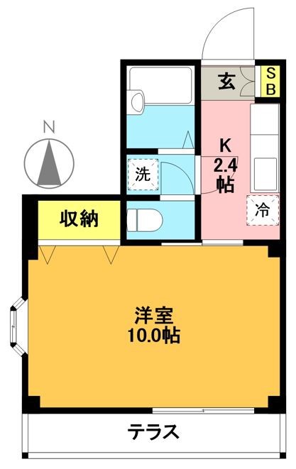 松の木ハイツ  101号室 間取り