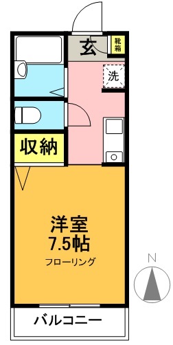 プティ  303号室 間取り