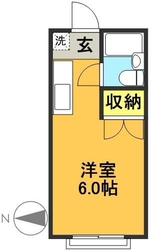 サラーム松原 104号室 間取り