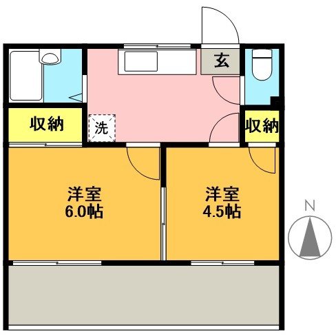 銀杏ロッヂ 間取り図