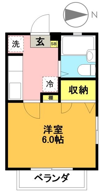 パークフラッツ 203号室 間取り