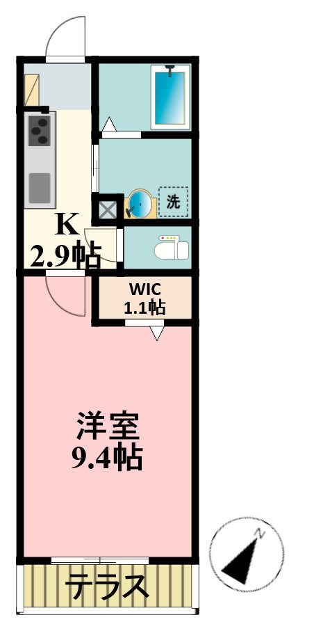 ルピナス羽根木公園　Ｅ  103号室 間取り