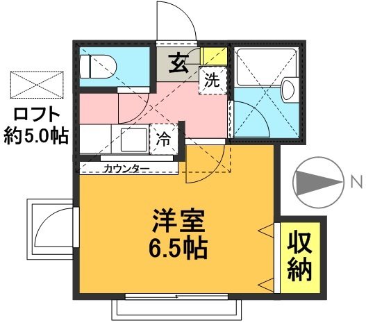アンジェロ 101号室 間取り