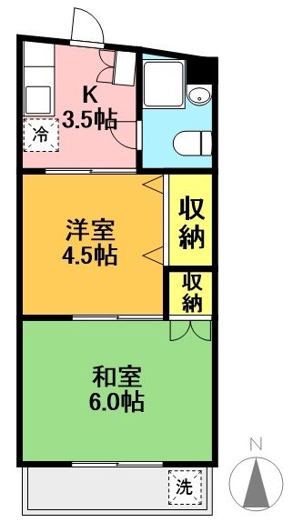 ユタカマンション 202号室 間取り