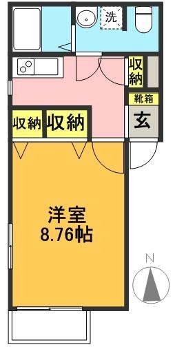ピエリス東松原 102号室 間取り