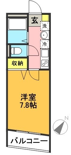 アベニール東松原 102号室 間取り