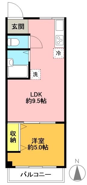 シルバーハイム 203号室 間取り