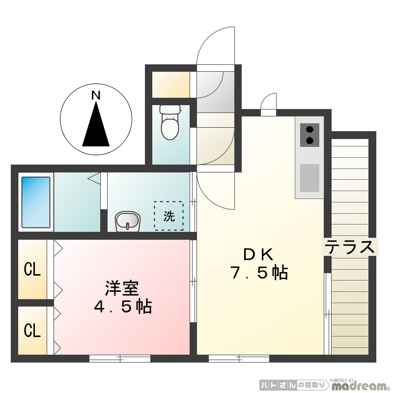 サウステラス高井戸 103号室 間取り
