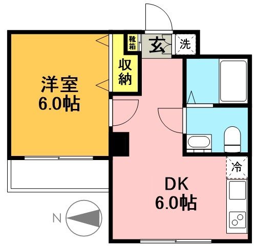 パスコマンション 308号室 間取り