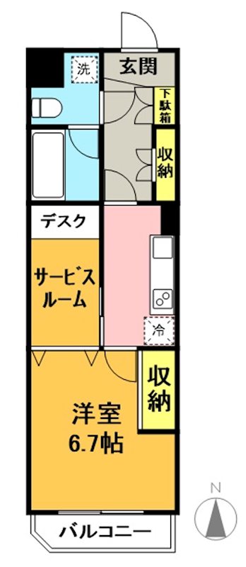 ペイサージュ代田 207号室 間取り