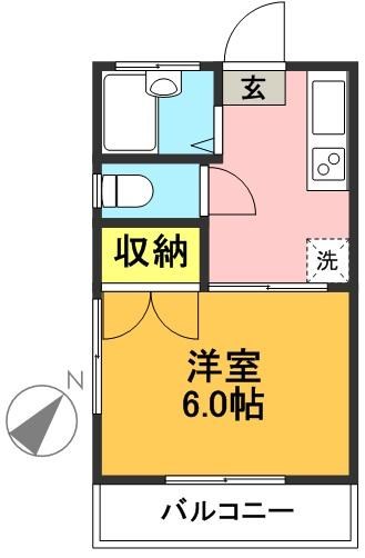 メゾンドゥルルベ 205号室 間取り