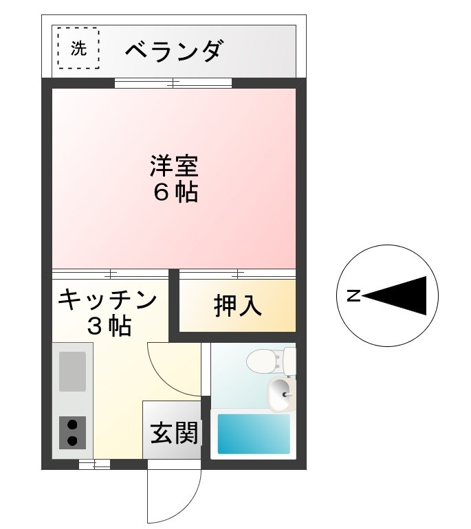 キャスル代田B棟 間取り図
