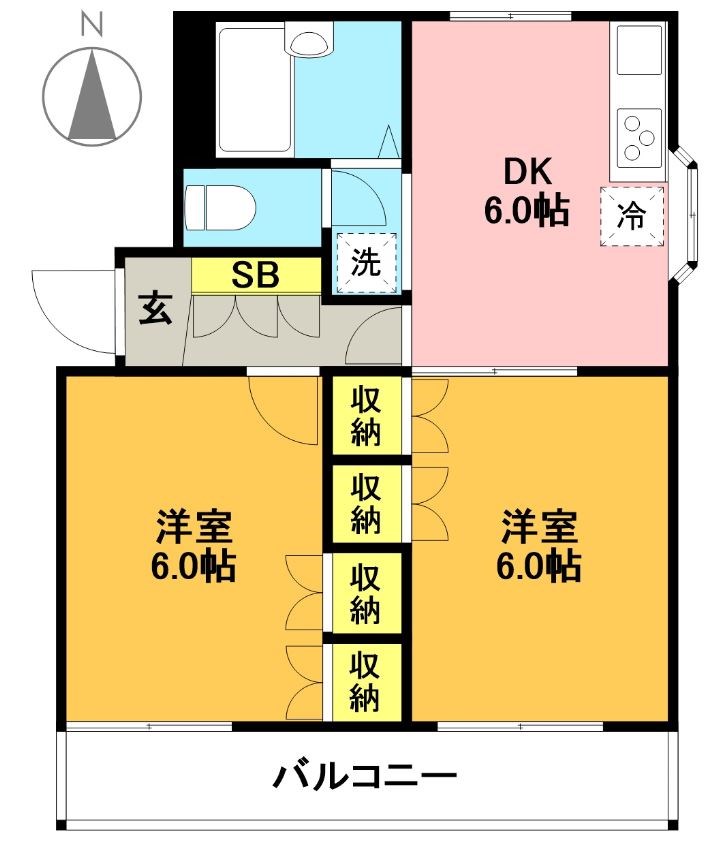 ドリーム東松原壱番館 302号室 間取り