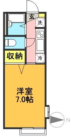 コスモ 101号室 間取り