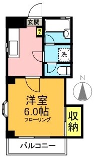 メゾンドブローニュ赤堤 201号室 間取り