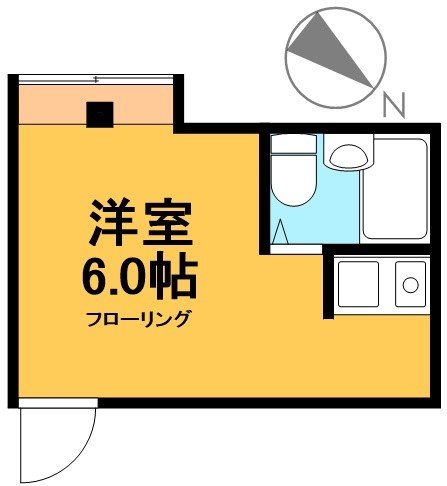 緑樹荘 13A号室 間取り