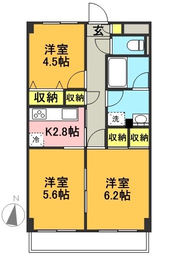 サニープレイス代田 間取り図
