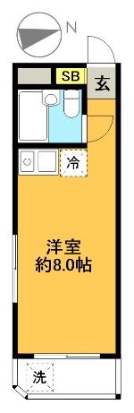 スカイコート下北沢 204号室 間取り