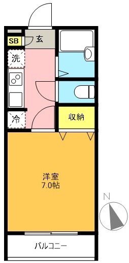ナビウスセタガヤ   205号室 間取り