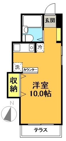 グレース松原 101号室 間取り