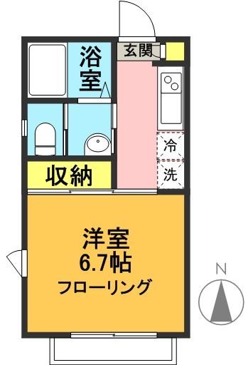 アルバトロス羽根木 205号室 間取り