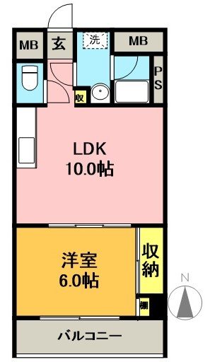 ロイヤルヒロ 202号室 間取り