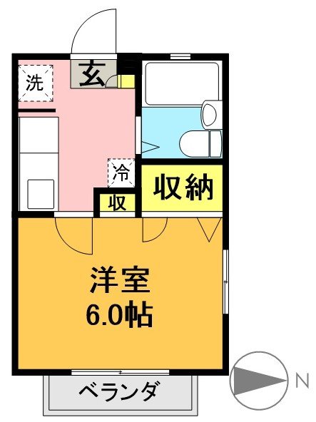 パークフラッツ 103号室 間取り