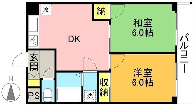 アゼリア明大前 603号室 間取り