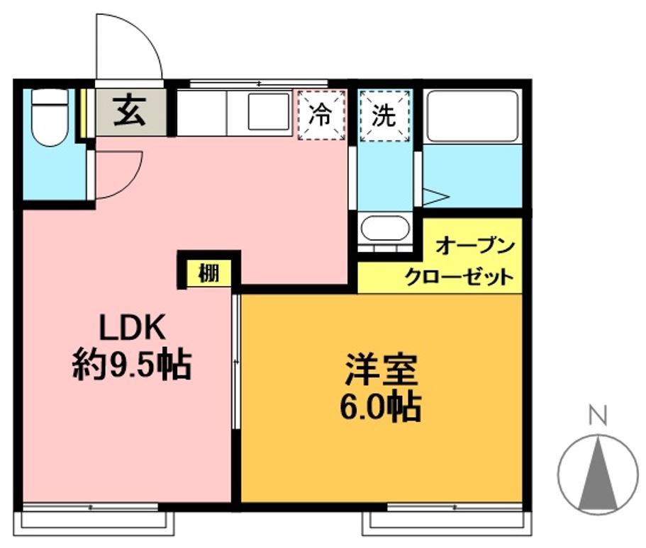 銀杏ロッヂ 202号室 間取り