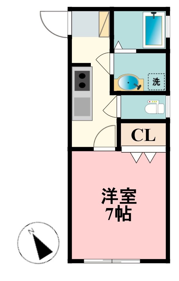 リアンネージュ 205号室 間取り