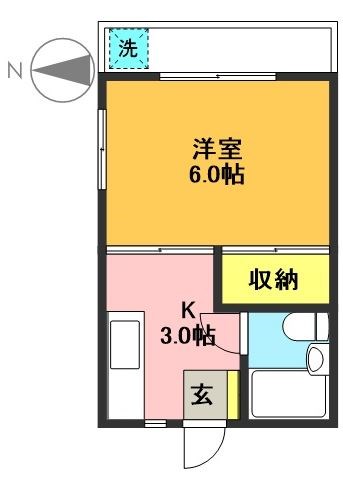 キャスル代田B棟 間取り図