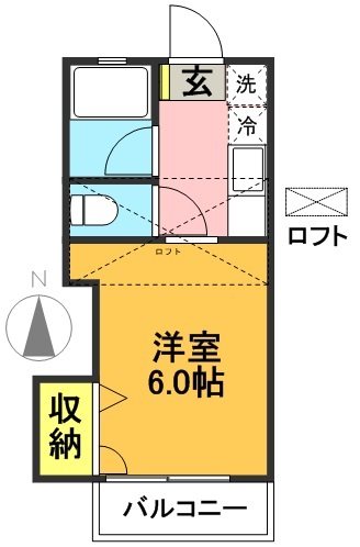 羽根木パークヒル 202号室 間取り