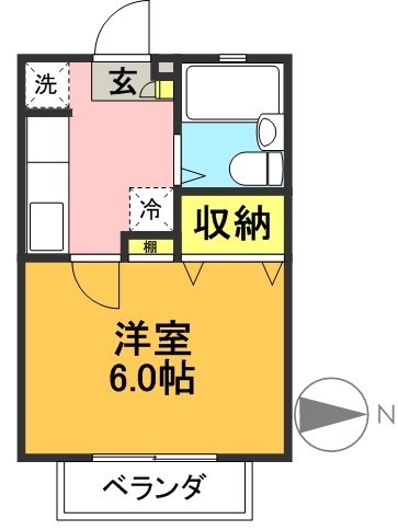パークフラッツ 202号室 間取り