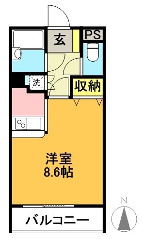 ロクサーヌ北沢 103号室 間取り