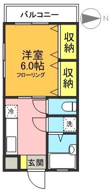 メゾンドブローニュ東松原 305号室 間取り